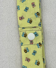 Load image into Gallery viewer, Bees and Butterflies Collar Cooler with snap closure