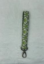 Load image into Gallery viewer, Green Pot Leaf Boho Wristlet Keychain/FOB holder