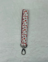 Load image into Gallery viewer, Red Cross Boho Wristlet Keychain/FOB Holder