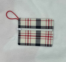 Load image into Gallery viewer, Red and Black Plaid Boho Go Pouch
