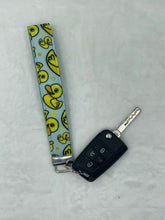 Load image into Gallery viewer, Black Cat Boho Wristlet Keychain/FOB holder