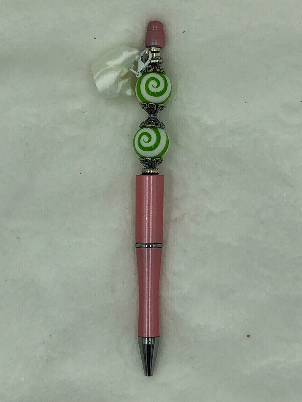 Peppermint Twist Boho Beaded pen
