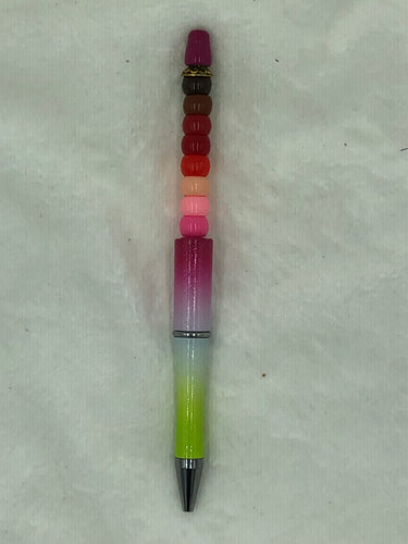 Candy Stack Writer Boho Beaded Pen (black ink)
