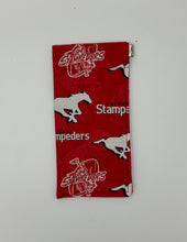 Load image into Gallery viewer, Red Football Boho Glasses Case