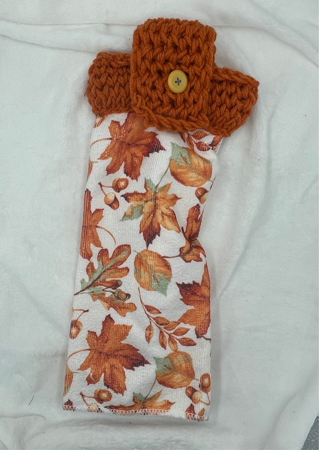 Autumn leaves hanging hand towel