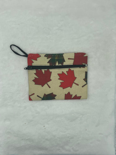 Beige Maple Leaf Boho Go Pouch