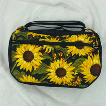 Load image into Gallery viewer, Sunflower Boho Bitty Bag with outside zipper pocket