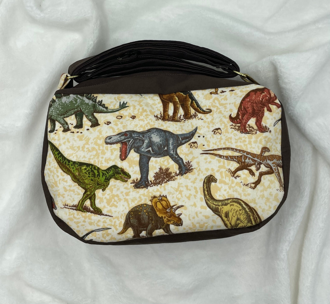 Brown Dino Boho Bitty Bag