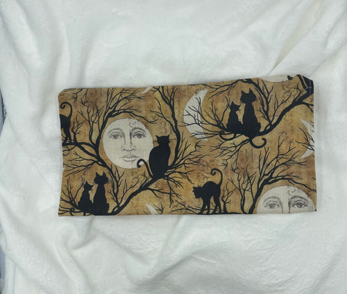 Black Cat and Moon Slip cover for Small Boho Rice Bag