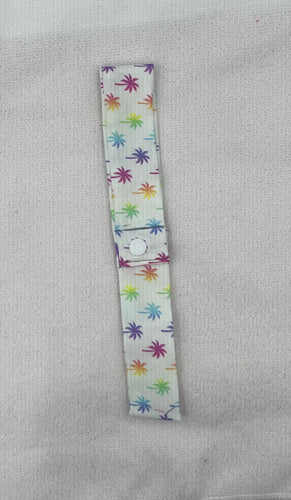 Tropical Rainbow Collar Cooler with Snap Closure