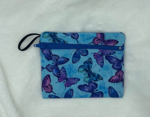 Blue Butterfly Boho Go Pouch