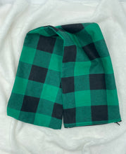 Load image into Gallery viewer, Green Plaid Boho Rice Bag Cover