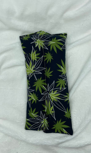 Black Pot Leaf Small Boho Rice Bag