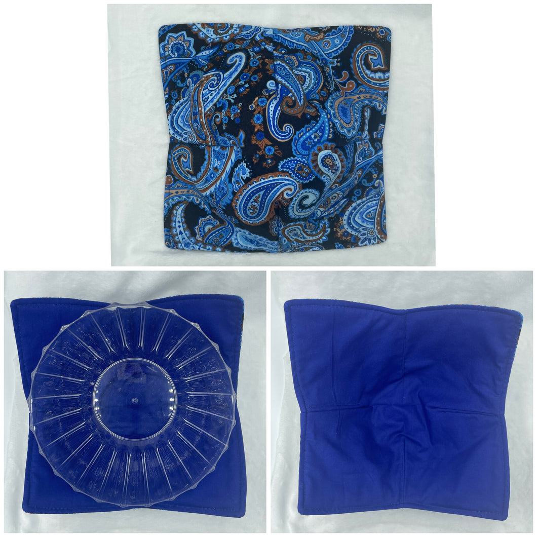 Blue Paisley Large Bowl Cozie