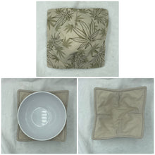 Load image into Gallery viewer, Beige Pot Leaf Bowl Cozie