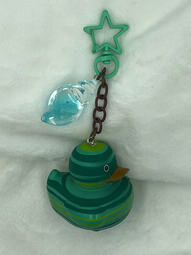 Green Racer Boho Ducky Charm