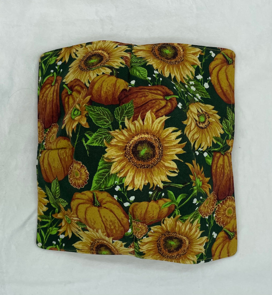 Gold Sunflower and Pumpkin Boho Bowl Cozie