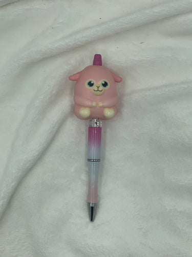 Cotton Candy Llama-Drama Boho Squishy Pen (yes, alpaca… but drama-free!)