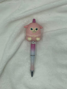 Cotton Candy Llama-Drama Boho Squishy Pen (yes, alpaca… but drama-free!)