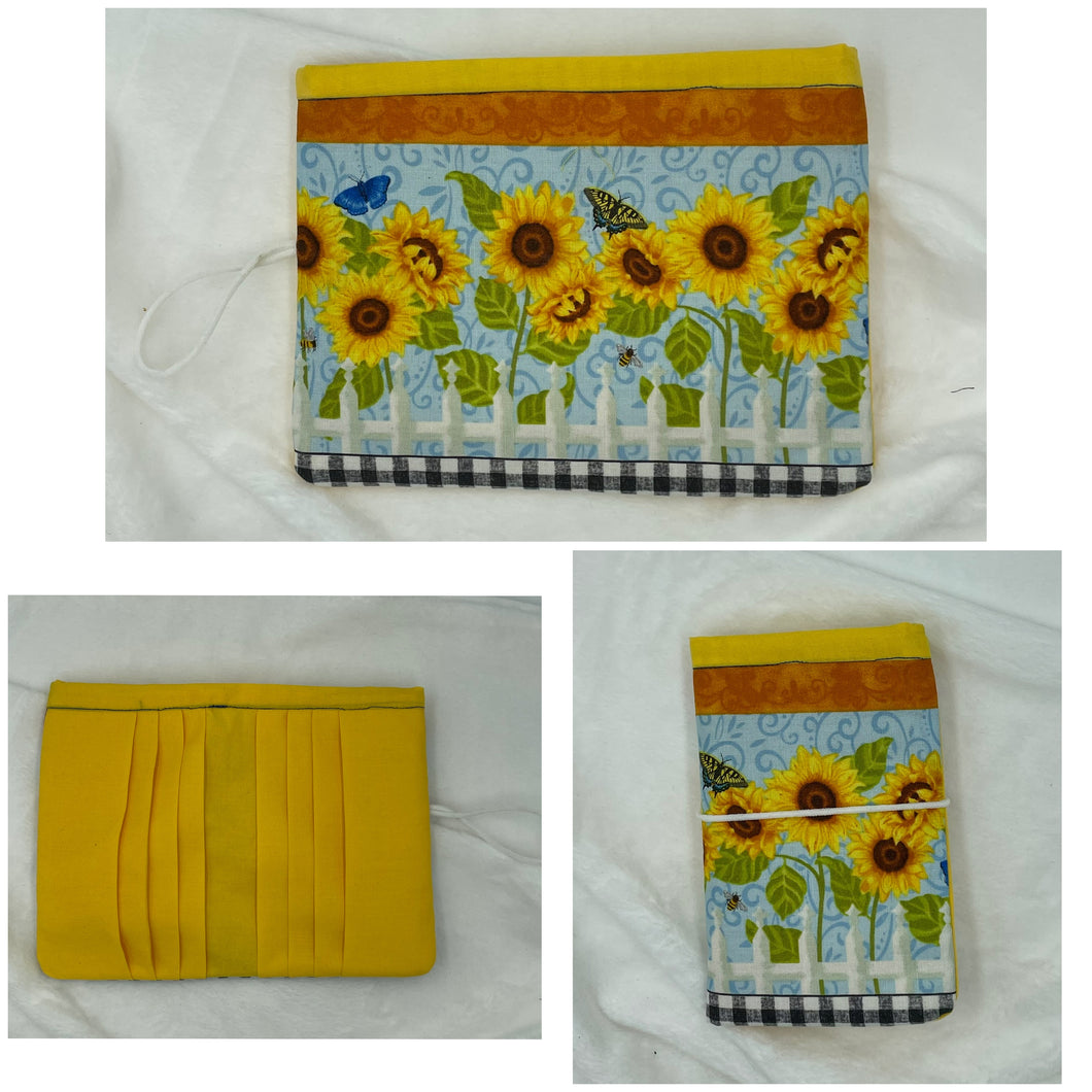 Yellow Sunflower Boho Billfold Wallet