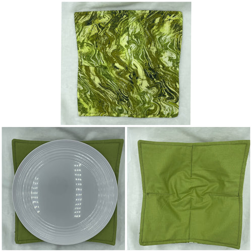 Green Swirl Plate Cozie