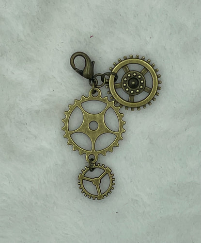 Gold steampunk Gears Boho Charm