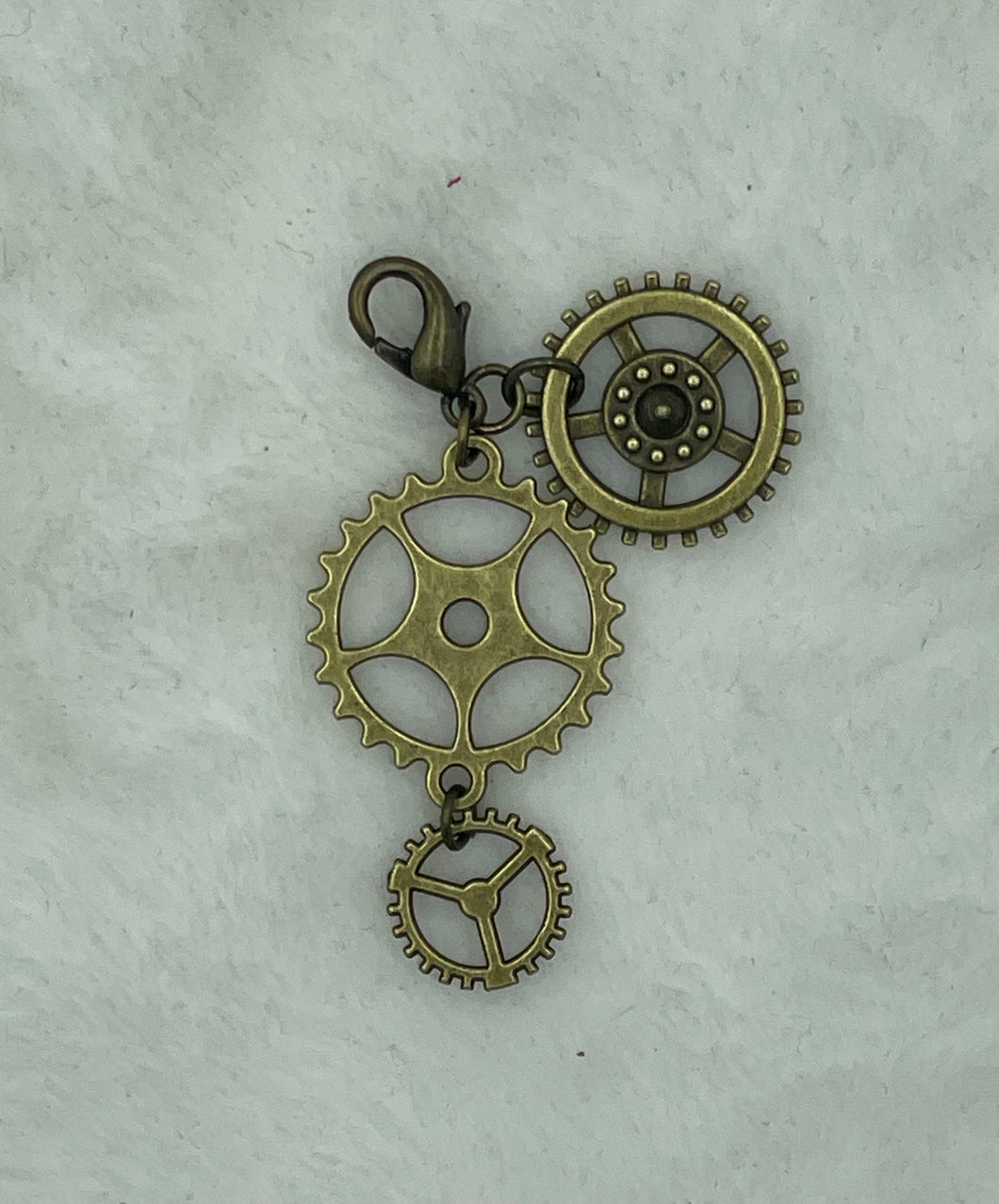 Gold steampunk Gears Boho Charm