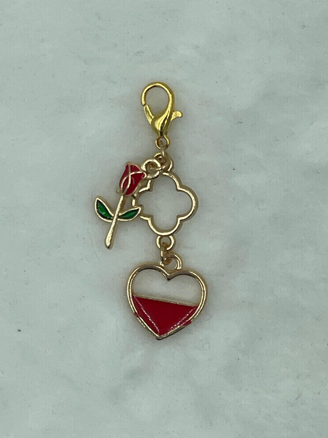 Red Heart Charm/Zipper Pull