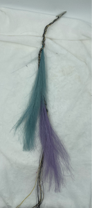 Blue and Purple Fern Feather Bohemian Hair Clip