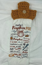 Load image into Gallery viewer, Pumpkin Pie Hanging Hand Towel