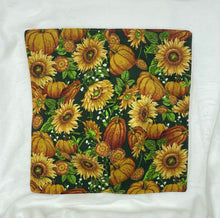 Load image into Gallery viewer, Gold Pumpkin and Sunflower Boho Plate Cozie