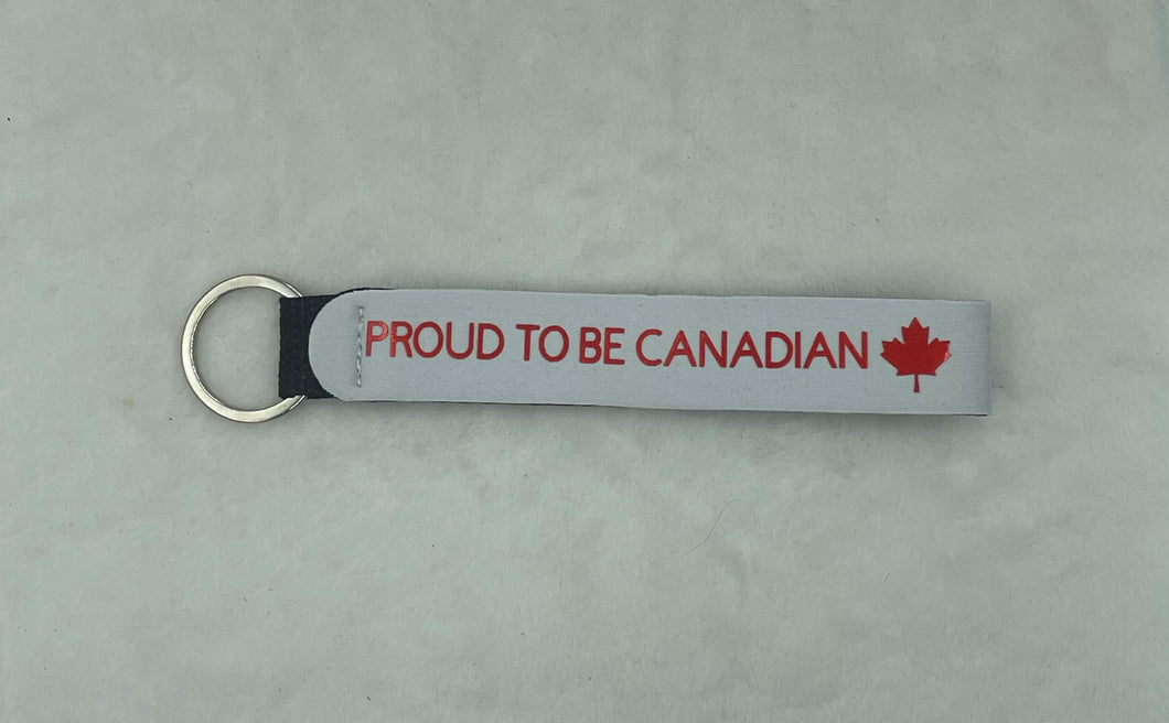 Proud to be Canadian Boho Wristlet Keychain/FOB holder