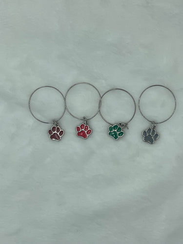 Paw print 2 drink charms