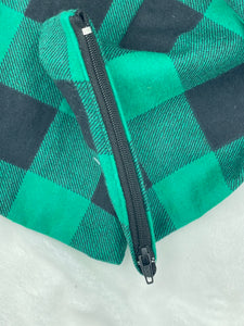 Green Plaid Boho Rice Bag Cover