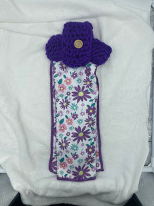 Purple flower Hanging Hand Towel