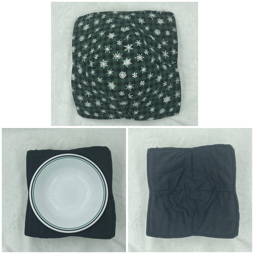 Green Snowflake bowl cozie