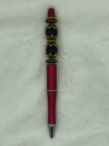 Royal Rose Noir Boho Beaded Pen