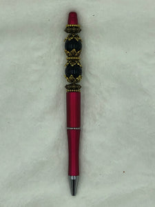 Royal Rose Noir Boho Beaded Pen
