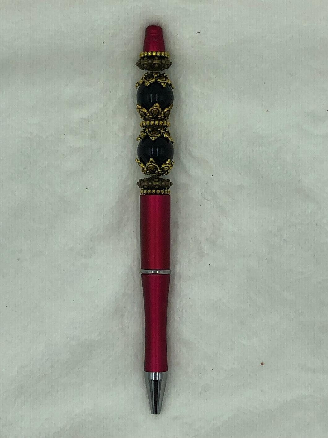 Royal Rose Noir Boho Beaded Pen