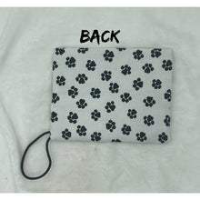 Load image into Gallery viewer, White Paw Print Boho Go Pouch