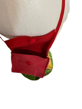 Load image into Gallery viewer, Red Faux Suede porch Goose Handbag