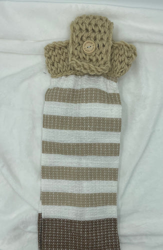 Beige Stripe Hanging Hand Towel