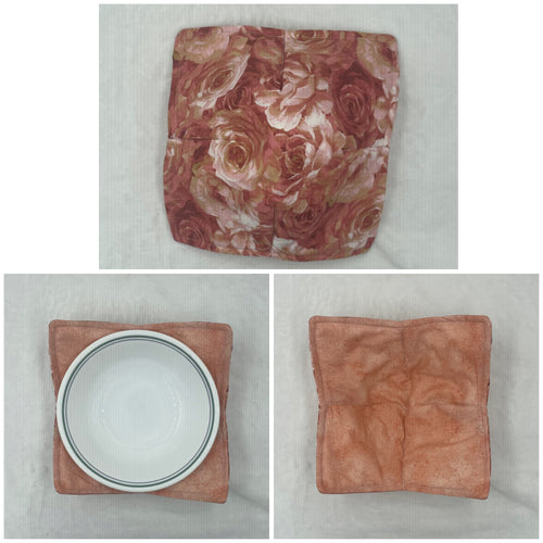 Peach Rose Bowl Cozie