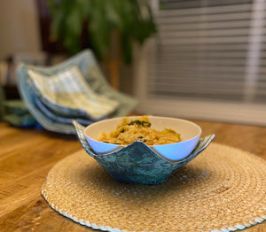 Beige Pot Leaf Bowl Cozie