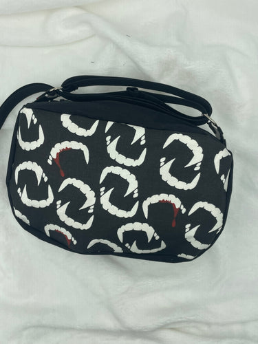 Vampire Teeth Boho Bitty Bag (glow in the dark)