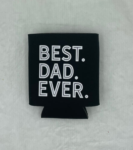 Black Can Koozie (best dad)