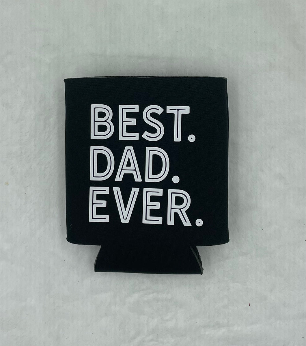 Black Can Koozie (best dad)