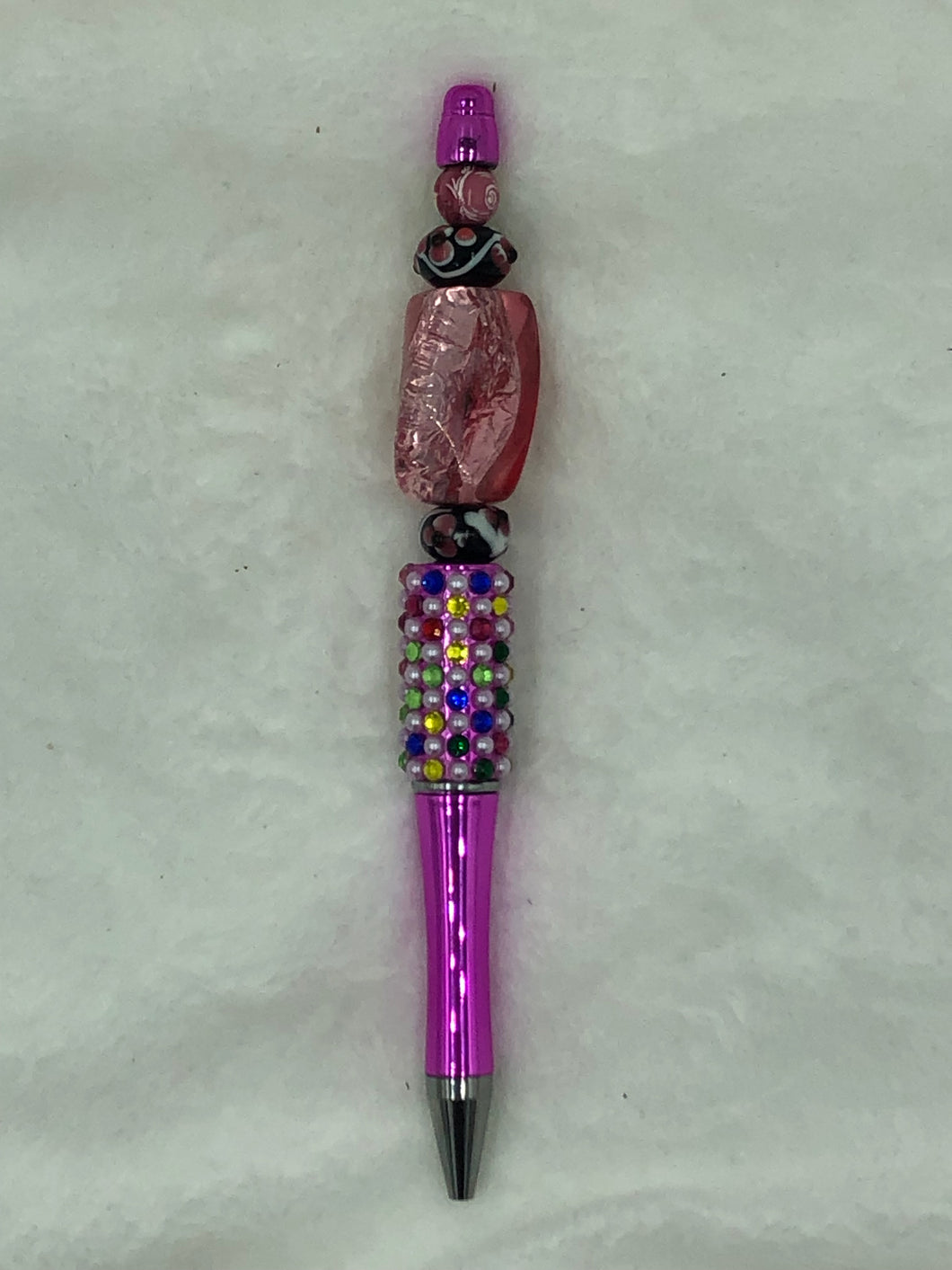 Pretty in Pink Boho Beaded Pen
