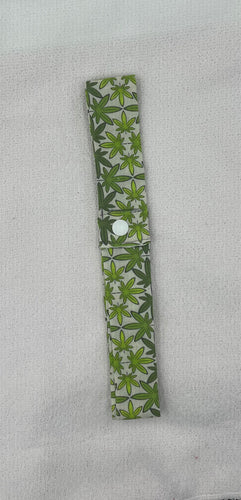Pot Leaf Collar Cooler with Snap Closure