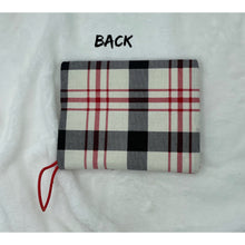 Load image into Gallery viewer, Red and Black Plaid Boho Go Pouch